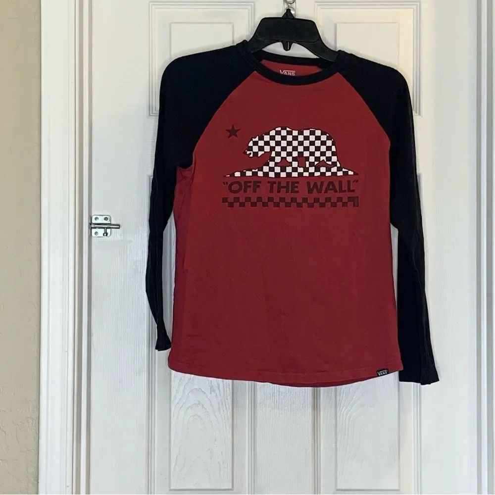 Vans Off Tho Wall Long Sleeve California Bear Graphic Tee Size Large